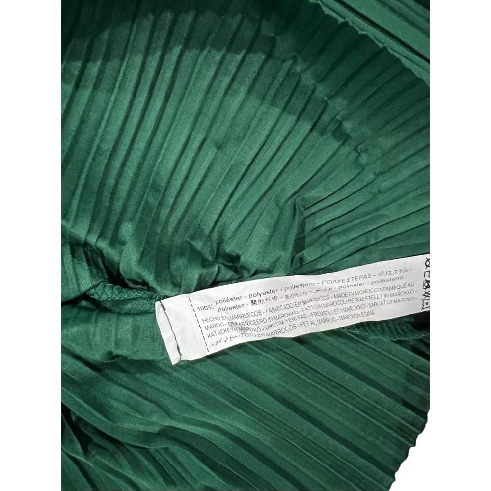 ZARA GREEN PLEATED DRESS - Picture 6 of 9